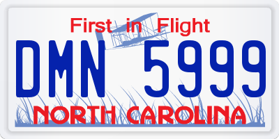 NC license plate DMN5999