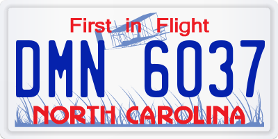 NC license plate DMN6037
