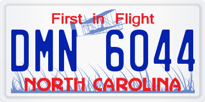 NC license plate DMN6044