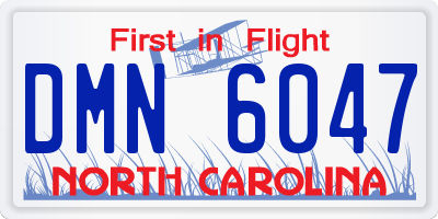 NC license plate DMN6047