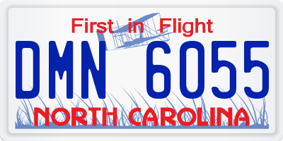 NC license plate DMN6055