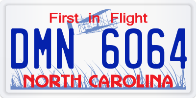 NC license plate DMN6064