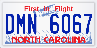 NC license plate DMN6067