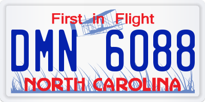 NC license plate DMN6088
