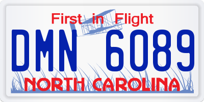 NC license plate DMN6089
