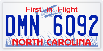 NC license plate DMN6092