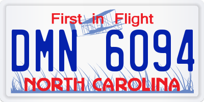 NC license plate DMN6094