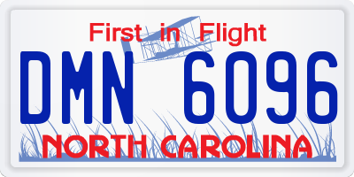 NC license plate DMN6096