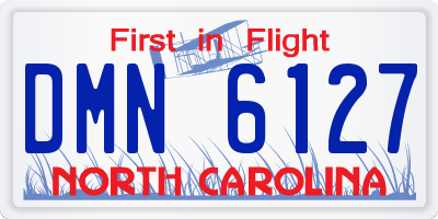 NC license plate DMN6127