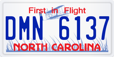 NC license plate DMN6137