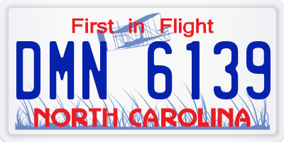 NC license plate DMN6139