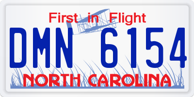NC license plate DMN6154
