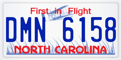 NC license plate DMN6158