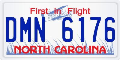 NC license plate DMN6176