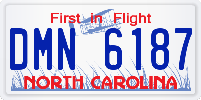 NC license plate DMN6187