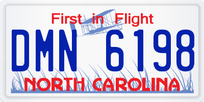NC license plate DMN6198