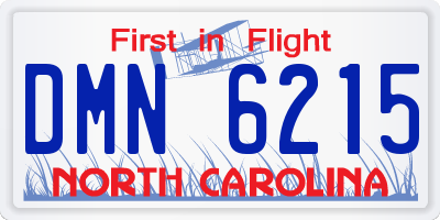 NC license plate DMN6215