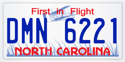 NC license plate DMN6221