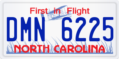 NC license plate DMN6225