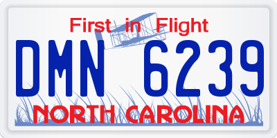 NC license plate DMN6239