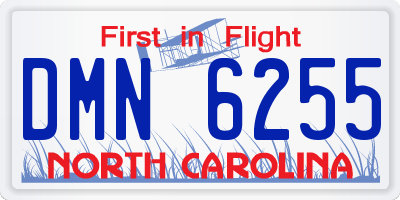 NC license plate DMN6255