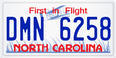 NC license plate DMN6258