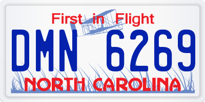 NC license plate DMN6269