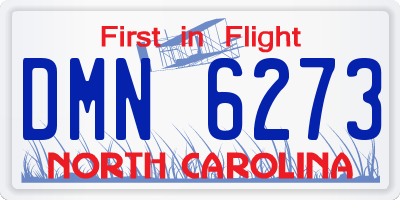 NC license plate DMN6273