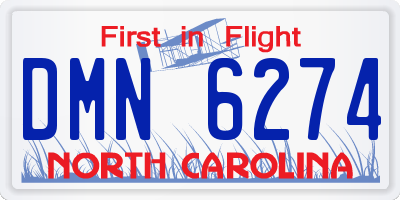 NC license plate DMN6274