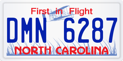 NC license plate DMN6287