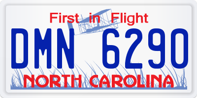 NC license plate DMN6290