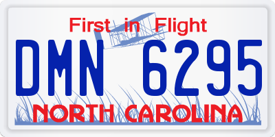 NC license plate DMN6295
