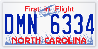 NC license plate DMN6334