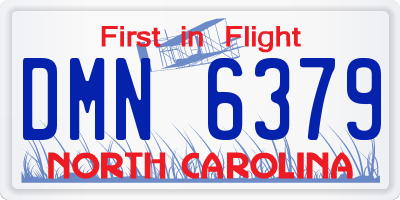 NC license plate DMN6379
