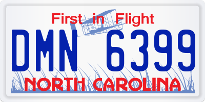 NC license plate DMN6399