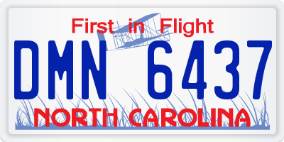 NC license plate DMN6437