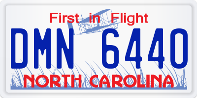 NC license plate DMN6440