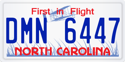 NC license plate DMN6447