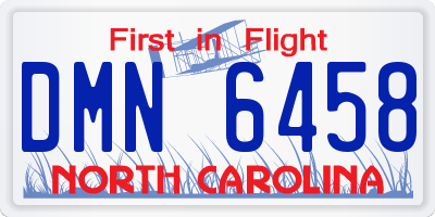 NC license plate DMN6458