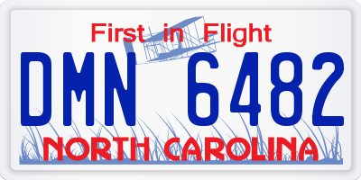 NC license plate DMN6482
