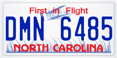 NC license plate DMN6485