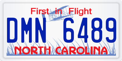 NC license plate DMN6489