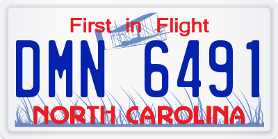 NC license plate DMN6491