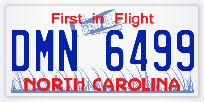 NC license plate DMN6499