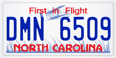 NC license plate DMN6509