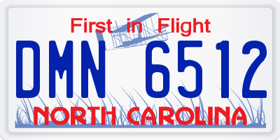 NC license plate DMN6512