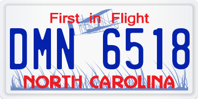 NC license plate DMN6518
