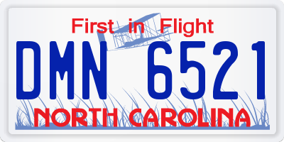 NC license plate DMN6521