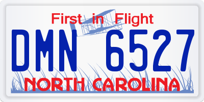 NC license plate DMN6527