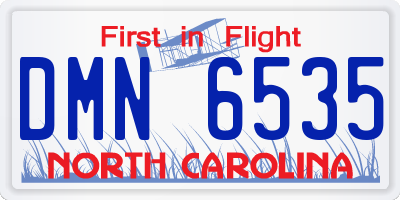 NC license plate DMN6535